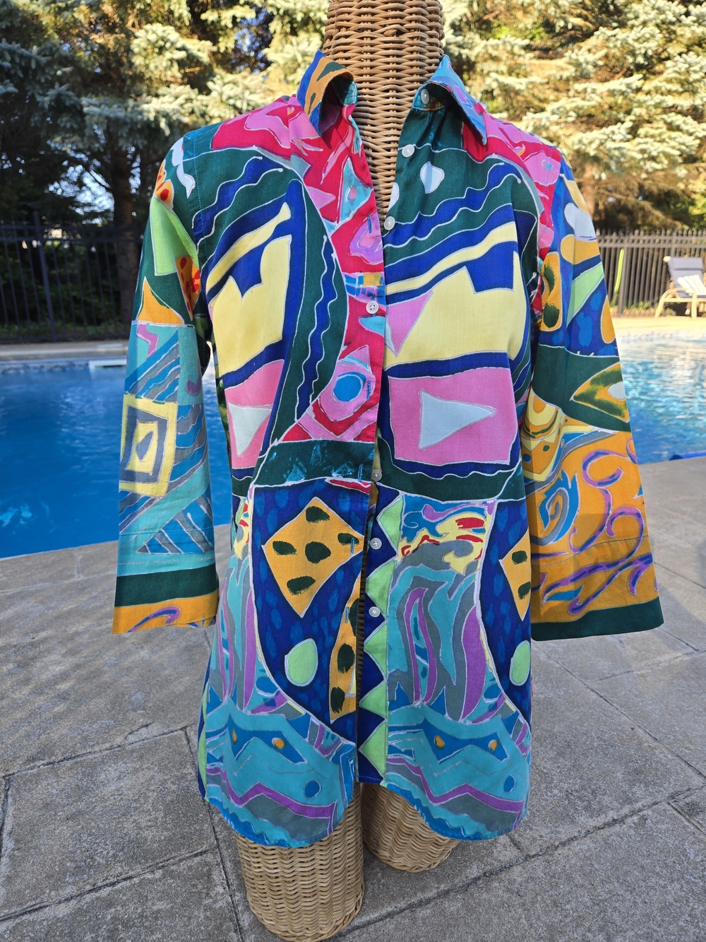 Ralph Lauren Multicolor Abstract Print Blouse